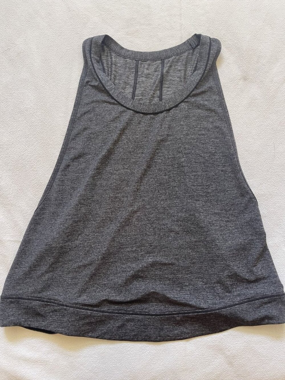 lululemon Muscle Tank Heathered Dark Grey Drop Armhole
